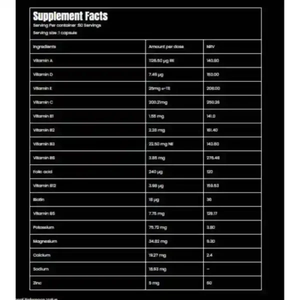 MARVELOUS MULTI VITAMINS ULTIMEN 60 CAPS | مالتي فيتامين ألتيمن