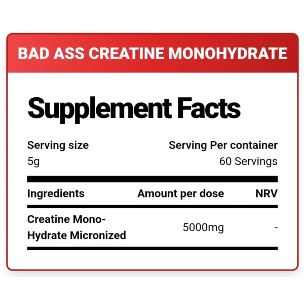 BAD ASS Creatine Monohydrate