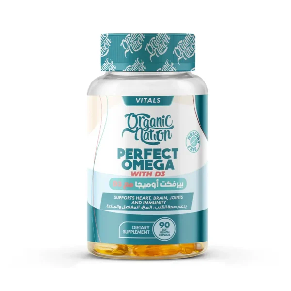 ORGANIC NATION PERFECT OMEGA 3 WITH D3 30 SERV | أوميجا 3 مع فيتامين D3