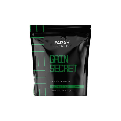 عبوة FARAH SECRETS MASS GAINER 5K، ماس جينر عالي السعرات لدعم زيادة الوزن وبناء الكتلة العضلية.